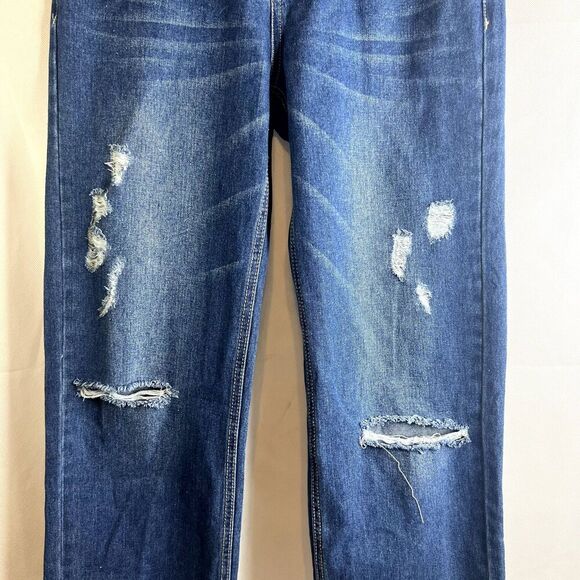 Midiross Boyfriend Distressed Straight Leg Jean Mid Rise Denim Size Small - Picture 7 of 7